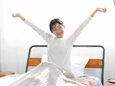 体調回復する女性